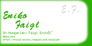 eniko faigl business card